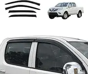 OAD4X4 Weathershields Compatible with Foton Tunland 2013-Onwards, Weather Shields Window Visors Wind Deflectors Sun Rain Guard 4PCS Set