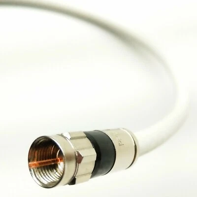 130ft COAXIAL RG6 CABLE TV VCR DVR INTERNET F CONNECTOR SATELITE TV VIDEO WIRE