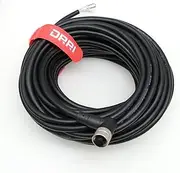 DRRI Industrial Sensor Cable M12 4-Pin Female A-Code Aviation Connector Right Angle to Open end Electrical Shielded Overmolded Cable 20M