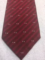 ANTONIA MENS TIE BURGUNDY BLACK AND WHITE 4 X 58 NEW WITH TAGS