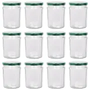 Argon Tableware Glass Jam Jars - 450ml - Pack of 12