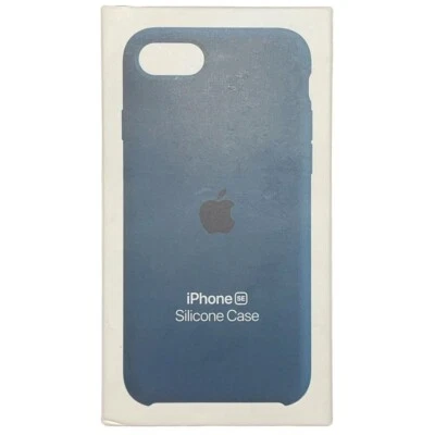 Genuine Original Apple iPhone SE 2nd 3rd Gen 8 7 Silicone Case - Abyss Blue