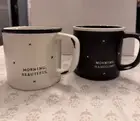 Hearth and Hand ORIGINAL 2017 Morning Beautiful Handsome Mug set BRAND NEW HTF