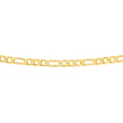 9ct Gold 60cm Solid Figaro 3+1 Chain