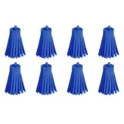 8Pcs Leather Tassel Keychain Charm Bulk for Jewelry Making DIY, Blue