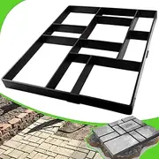 Jumbo Size Walk Maker Reusable Concrete Path Maker Molds Stepping Stone Paver Lawn Patio Yard Garden DIY Walkway Pavement Paving Moulds (10-Grid) (23.6"x19.7"x1.8")