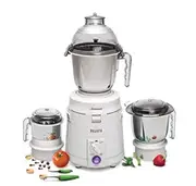 Sujata Dynamix DX Mixer Grinder, 900W, 3 Jars (White,Plastic) - Indian Plug