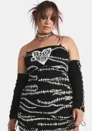 [Dolls Kill x Broken Brainz] Plus Can't Conform Mini Dress