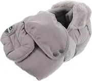 [CATIEBYE] Warm Outdoor Hat Windproof Thunder Hat Ear Flaps Men's Faux Fur Beanie Cap for Cold Climate Light Grey
