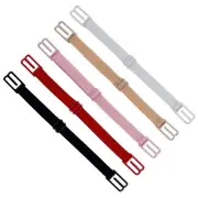 Razor Bra Straps Clips Set of 5 Beige White Black Red Pink