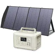 ALLPOWERS 600W 299Wh Solar Generator LiFeP04 Battery with 200W Solar Panel