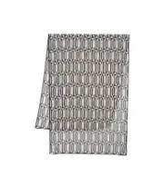Geometric printed silk scarf One size Black/White