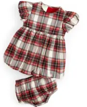First Impressions Baby Girls 2-PcTartan Bloomers Dress Set Multi Size 3-6M 2478