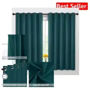 Elegant 62x63 Thermal Insulated Blackout Curtains - Noise Reducing Window Drapes