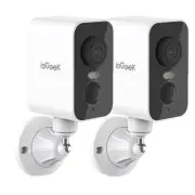 2x ieGeek 2K Security Camera 3MP Night Vision Outdoor Waterproof Night Vision