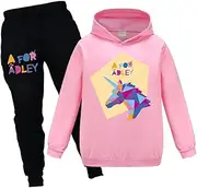 [OAIXIUR] Adley YouTube Merch Tracksuit Hoodie & Joggers 2Pcs Girls Outfit