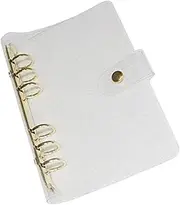 HOODANCOS Glitter PVC Binder Refillable Notebook Shell Lightweight Transparent Protector for Diary Travel Journal and Work Records
