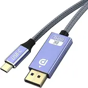 tunghey 8K Bi-Directional USB C to DisplayPort Cable, HDR, 8K@60Hz, 4K@144Hz, 2K@240Hz DP 1.4 to Type C Cable, Compatible with Thund-erbolt 3/4, 15/15 Pro Max, Pro/Air 2M