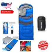 Comfortable XL Sleeping Bag with Snag-Free Zippers - Perfect for Winter Hikes