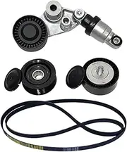 Engine Serpentine Drive Fan Belt Tensioner Kit. Compatible for Ssangyong Rexton2 Kyron Compatible for Rodius Actyon, Idler Pulley And Belt Tensioner Kit.