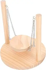 Mipcase Wooden Hamster Swing Toy Funny Climbing Hammock for Small Animals Pet Hamster Molar Toy