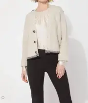 Lysse Lilith Cardigan Sweater Light Pewter