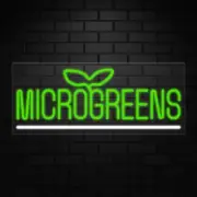 Micro Greens Neon Sign for Retail Displays | LED Flex Neon | 30"W x 12"H x 1"D