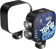 PHOTOOLEX Tofu RGB Video Light （Black Knight）,LED Camera Light 360°Full Color Portable Video Light,2000mAh Rechargeable CRI 96+/2500-9900K/21 Scene Modes Panel Lamp Support Magnetic Attraction