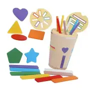 Wooden Color Shape Sorting Box Sensory Toys for 3 4 5 Year Old Baby Children
