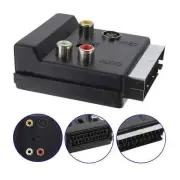 RGB Scart Male to 3x RCA Female + S-Video AV TV Audio Cable Converter Adapter