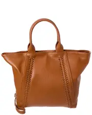 Persaman New York Freya Whipstitched Leather Tote