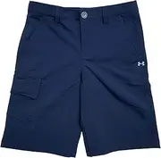 [Under Armour] Boys' UA HeatGear Match Play Cargo Shorts (Medium, Navy Blue/Steel - 408)
