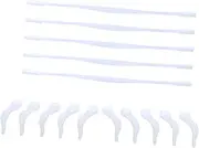 [Yardenfun] Silicone Kids Glasses Accessories Set 5 Pairs Retainer Straps with Temple Tips White