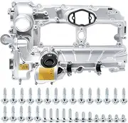 N20 Aluminum Engine Valve Cover Kit with Gasket, Bolts & Oil Filler Cap, Compatible with BMW 2012-2018 228i, 320i, 328i, 428i, 528i, X1, X3, X4, X5, Z4, 2.0L, Replaces 11127588412