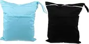 Totority 2pcs Diaper Storage Bag Diaper Wet Dry Insert Bag Diaper Nappy Bag Swimsuit Swimwear Bag Diaper Organizer Paint Robe Carrying Bag Cloth Double Zipper Baby