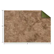 Monster Fight Club Terrain - 44x30 Broken Grassland / Desert Scrubland Adventure Mat