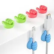 Fun Cable Holder Clips, Cord Organizer for Desk - Cord Clip, Wire Holder Organizer, Phone USB Charger Cable Holder, Wire Cord Management for Wall Car Desktop Nightstand (12 Pack)