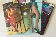 VINTAGE 4 PAIRS OF BRIGHTLY COLOURED PANTYHOSE BRAND NEW