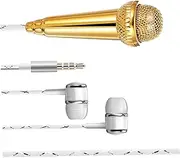 SECFOU Miniature Microphone for Singing Portable Wired Vocal Mic for Tablet Mobile Compact Design for Easy Use Present for Ktv Lovers Durable Convenient Tiny Recording Microphone