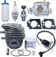 50mm Cylinder Piston Carburetor Ignition Coil Repair Kit for for Husq/Varna K650 K700 K800 K1200 Replace Parts 506099212 506321503