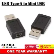 USB Type A Male Plug to Mini B USB Female Adapter Connector For PC Camera MP3 AU