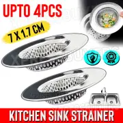 Stainless Steel Kitchen Sink Strainer Filter Waste Drain Stopper Plug Bathroom