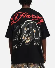 [ED HARDY] Ed Hardy Oversized Panther T-shirt Black - Size L L Black