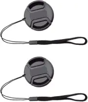 Lens Cap Cover with Keeper for AF-P DX NIKKOR 18-55mm f/3.5-5.6G VR Lens-2 Pack