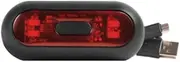 Riloer LED Helmet Light, Motorcycle Bike Rear Red Safety Helmet Light, Warning Tail Light for Night Riding with Rechargeable Battery & USB