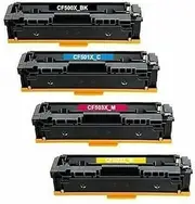 [4 Pack] CF500X CF501X CF502X CF503X 202A 202X Toner Compatible for HP Pro M254 M280 M281 M281fdw