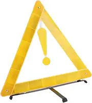 GARVALON Foldable Reflective Triangle Sign Emergency Warning Sign for Increased Night Visibility Sturdy Frame for Strong Winds for Roadside Safety