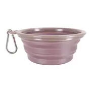 Ibiyaya Quick Bite Collapsible Dog Bowl, Brown