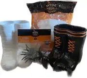 Halloween Decoration Box Witches & Mummy Boots, 15' Length Spider Web, Spiders