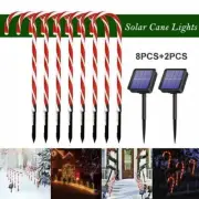 Candy Cane Outdoor Christmas Decor Solar Path-light Stake Lamp Pathway
